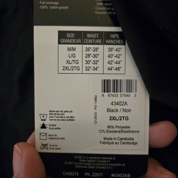 ✨ NWT Secret Shapers Tummy Slimming Control Briefs 2-Pack 2XL/2TG - Picture 3 of 4